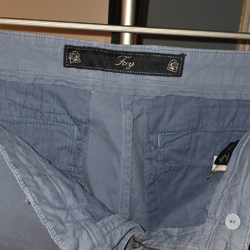 Fay Light Blue Casual Pants
